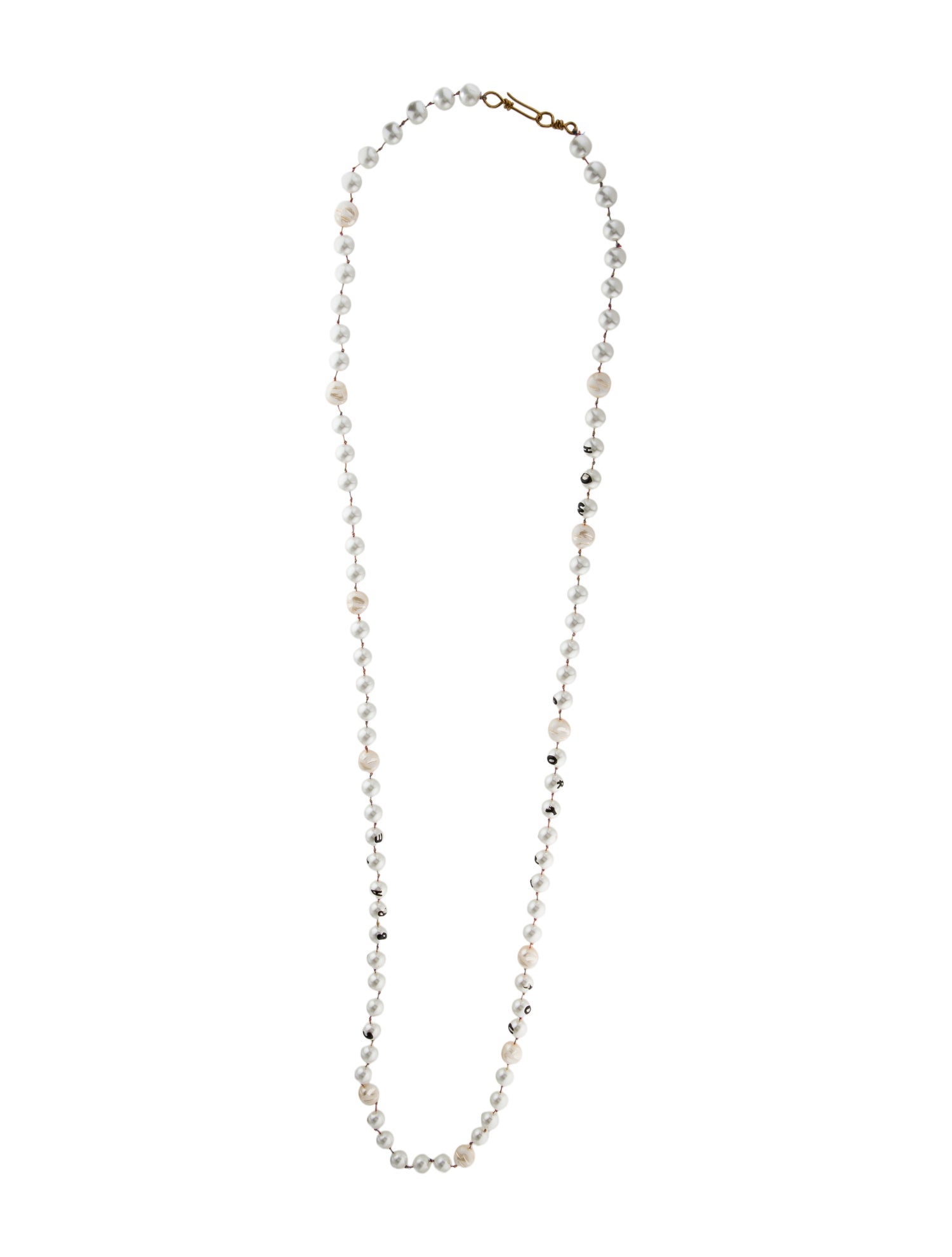 Marni Faux Pearl & Enamel Layered Bead Necklace
