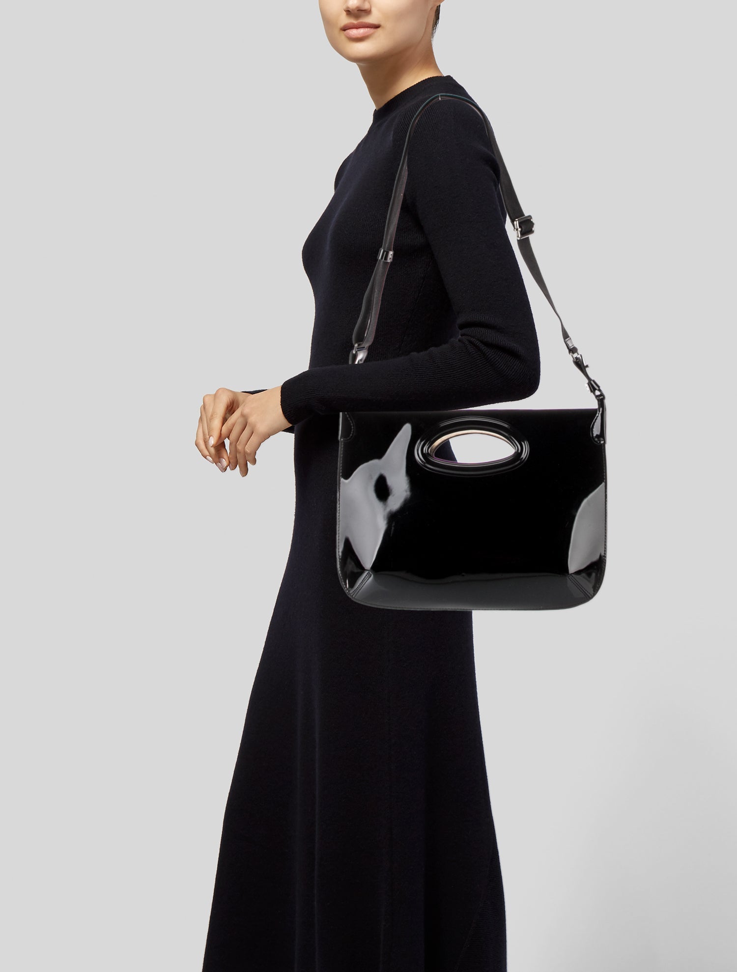 Marni Patent Leather Messenger Bag