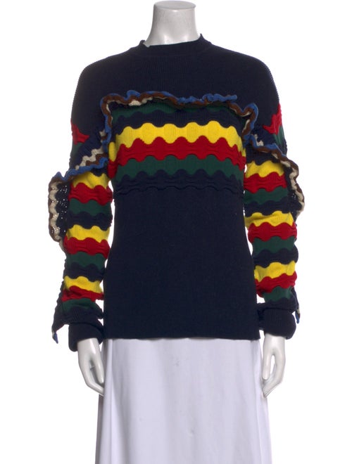 Marni Striped Mock Neck Sweater