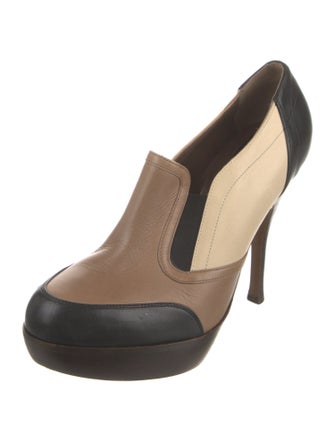 Marni Leather Colorblock Pattern Pumps