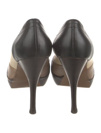 Marni Leather Colorblock Pattern Pumps