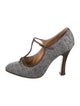 Marni Tweed Tweed Pattern T-Strap Pumps