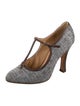 Marni Tweed Tweed Pattern T-Strap Pumps