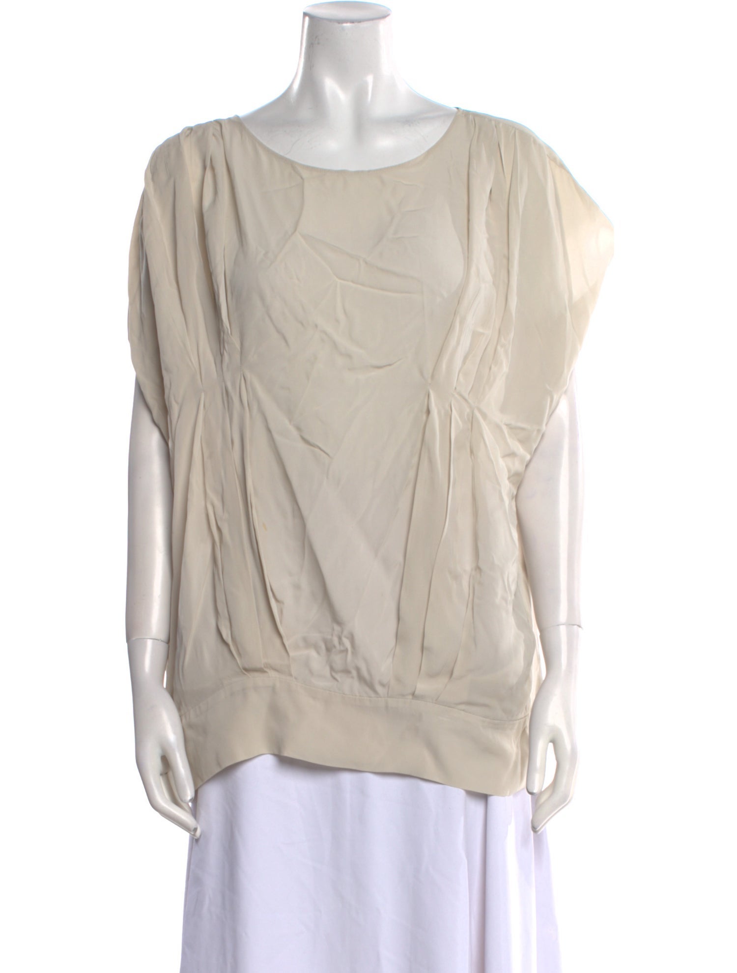 Marni Scoop Neck Short Sleeve Blouse