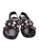 Marni Leather Crystal Embellishments Slingback Sandals
