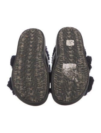 Marni Leather Fur Trim Slides