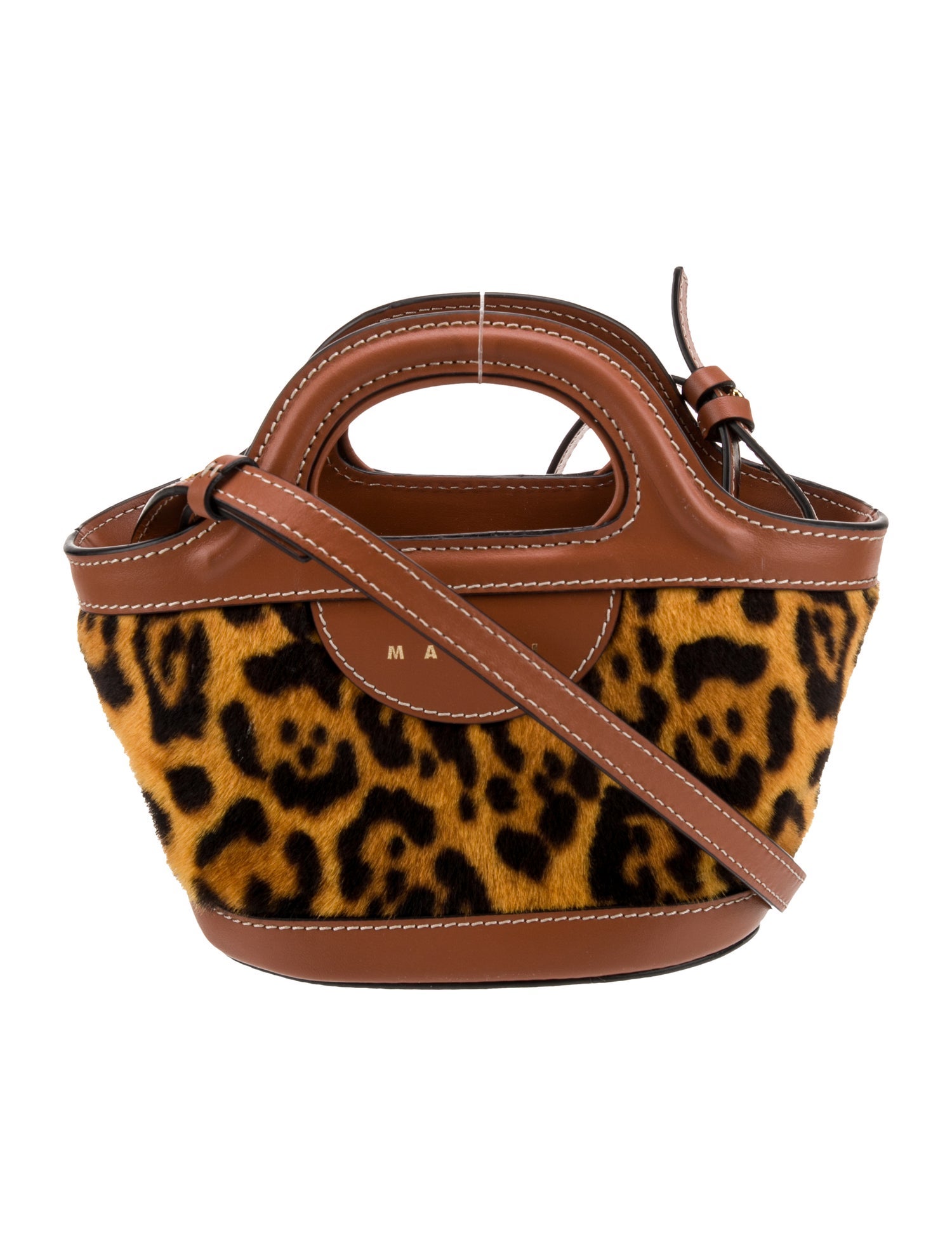 Marni Faux Fur Top Handle Bag