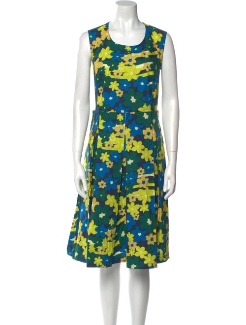 Marni Floral Print Midi Length Dress