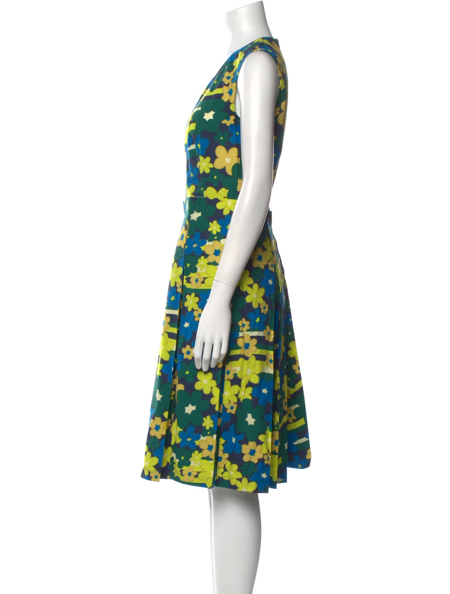 Marni Floral Print Midi Length Dress