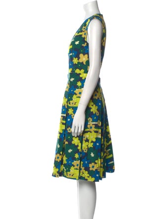 Marni Floral Print Midi Length Dress