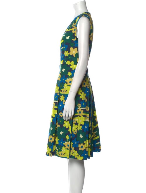 Marni Floral Print Midi Length Dress