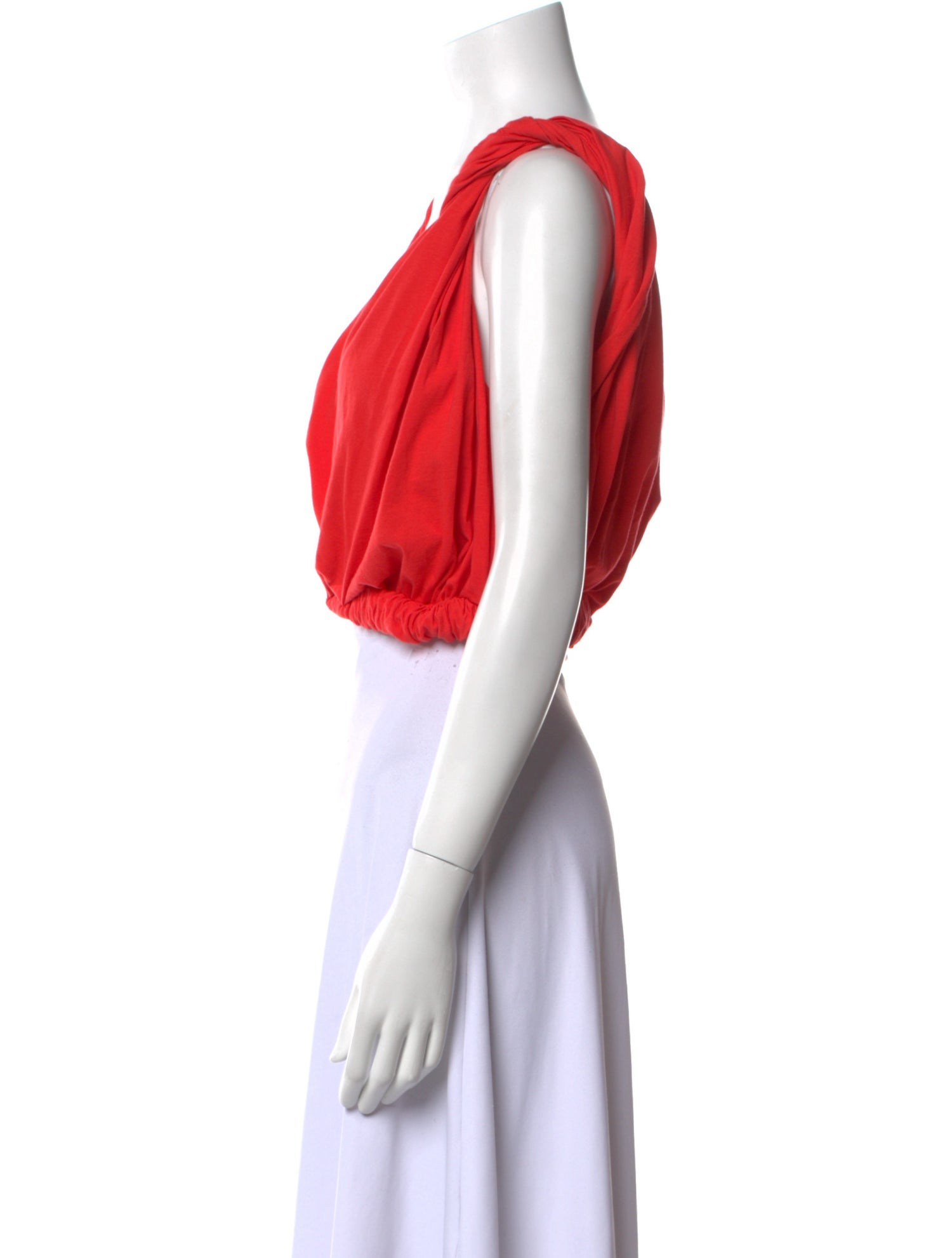 Marni Square Neckline Sleeveless Crop Top