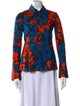 Marni Floral Print Long Sleeve Button-Up Top