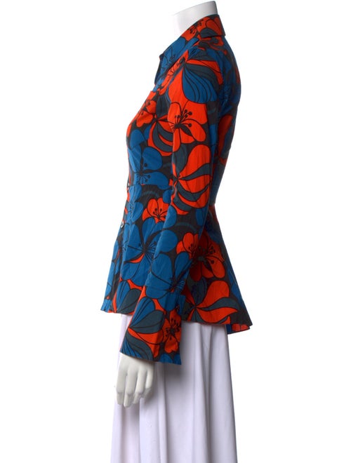 Marni Floral Print Long Sleeve Button-Up Top