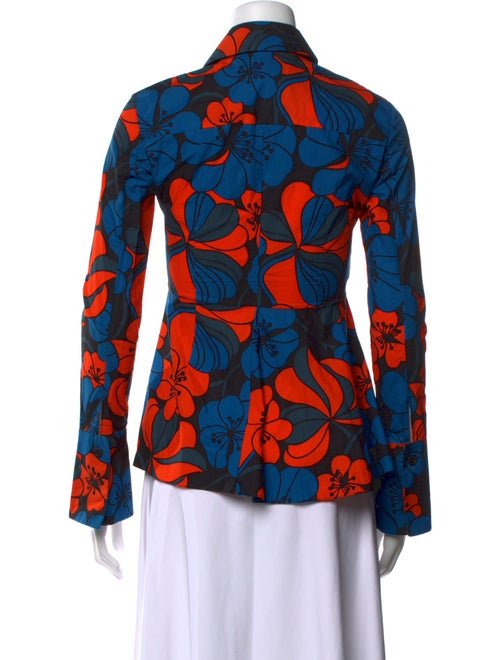 Marni Floral Print Long Sleeve Button-Up Top