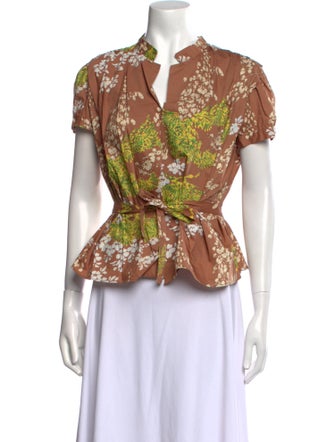 Marni Printed V-Neck Top