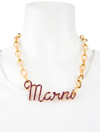 Marni Enamel Pendant Necklace