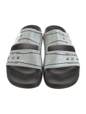 Marni Printed Crystal Embellishments Slides