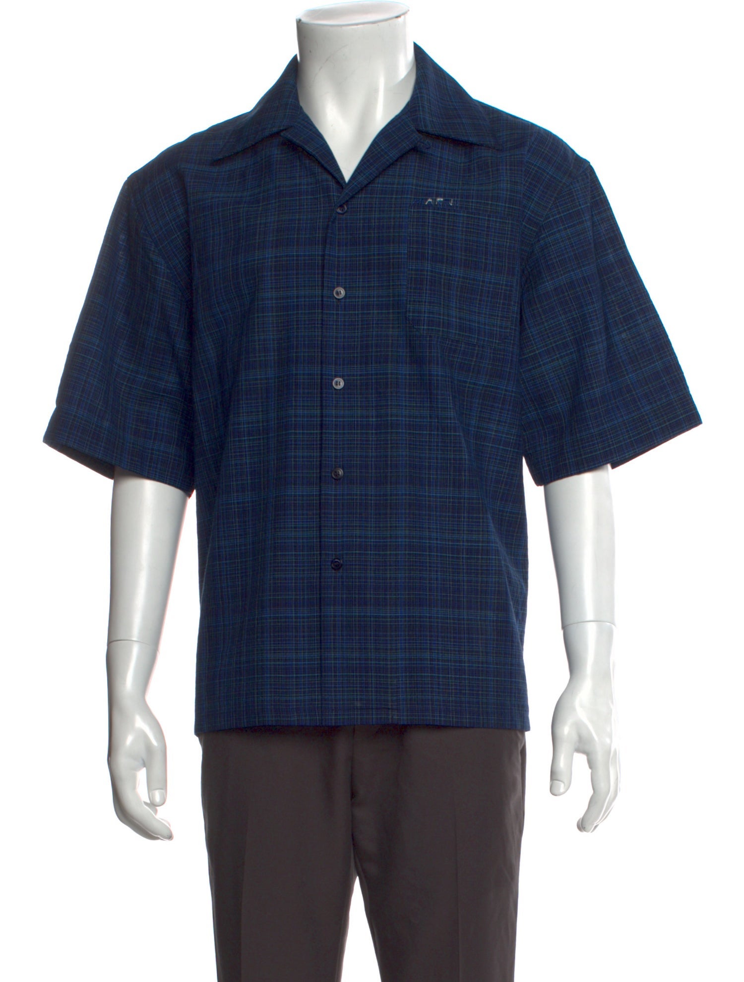 Marni Virgin Wool Plaid Print Shirt