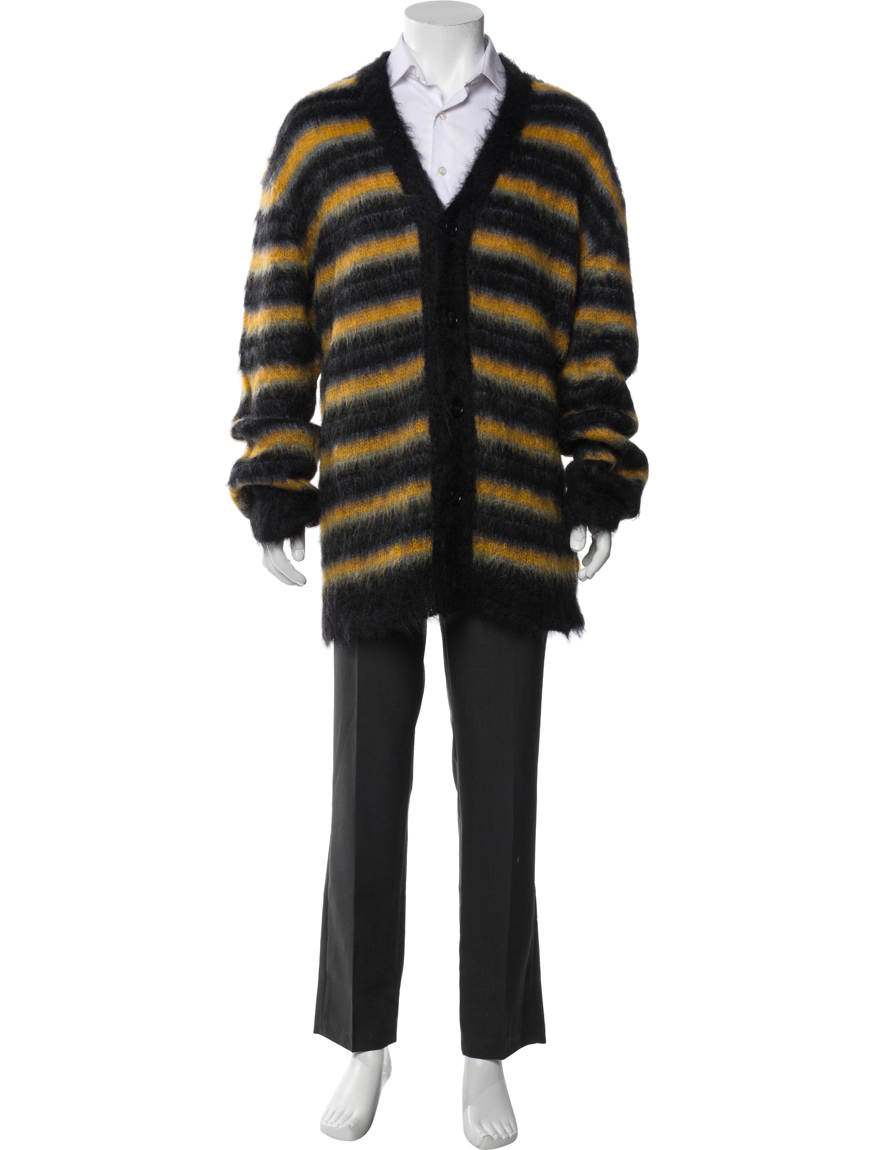 Marni Mohair Striped Overcoat