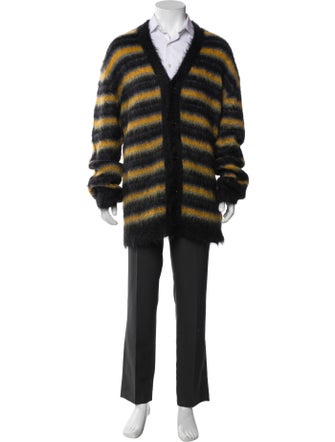 Marni Mohair Striped Overcoat