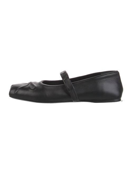Marni Leather Bow Accents Mary Jane Flats