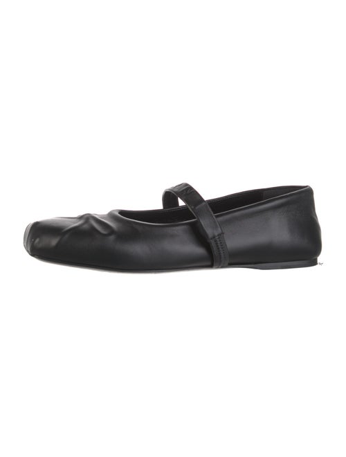 Marni Leather Bow Accents Mary Jane Flats