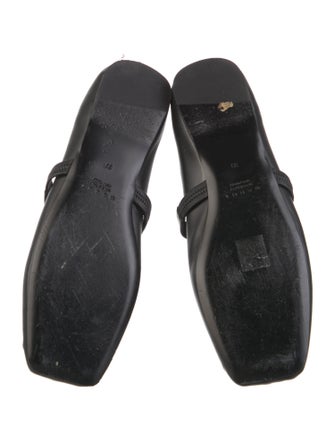 Marni Leather Bow Accents Mary Jane Flats