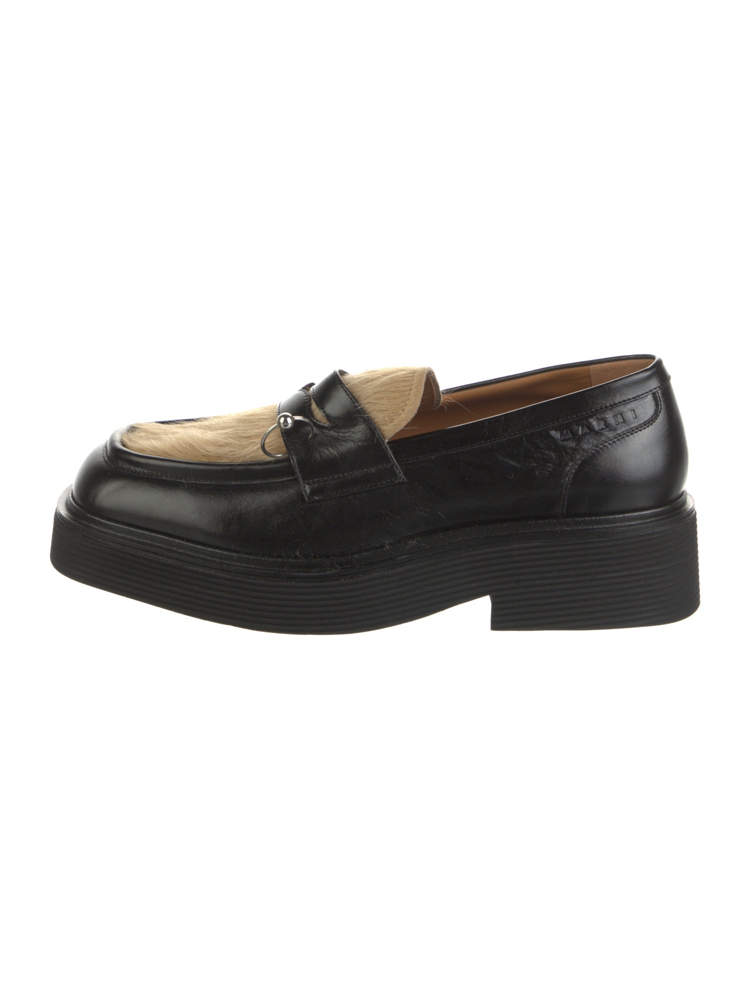 Marni Leather Colorblock Pattern Dress Loafers w/ Tags