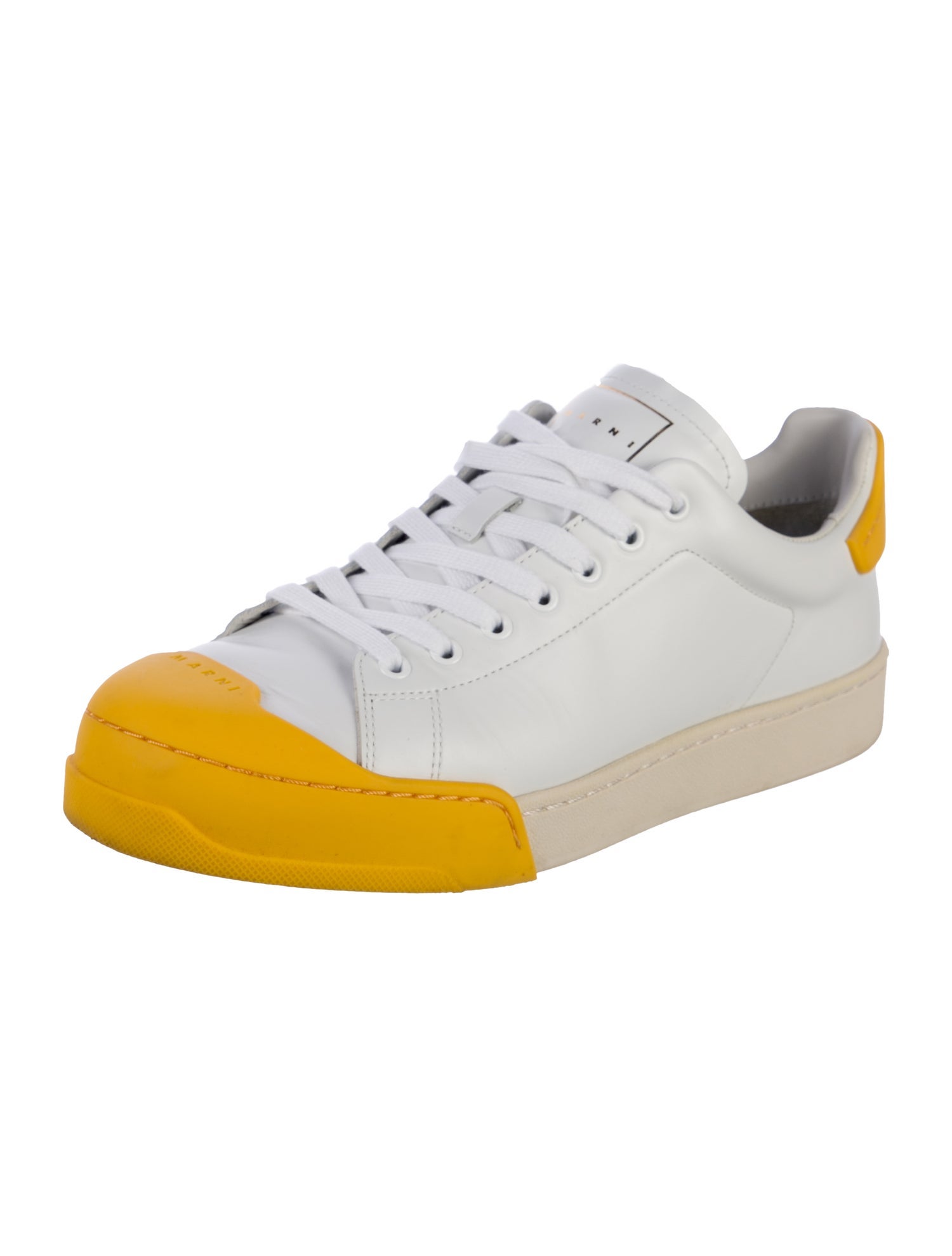 Marni Leather Colorblock Pattern Sneakers