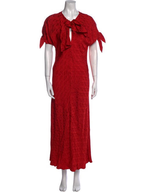 Marni V-Neck Long Dress