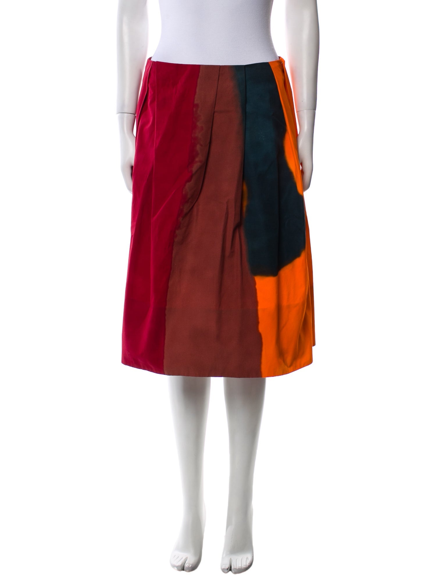 Marni Colorblock Pattern Knee-Length Skirt