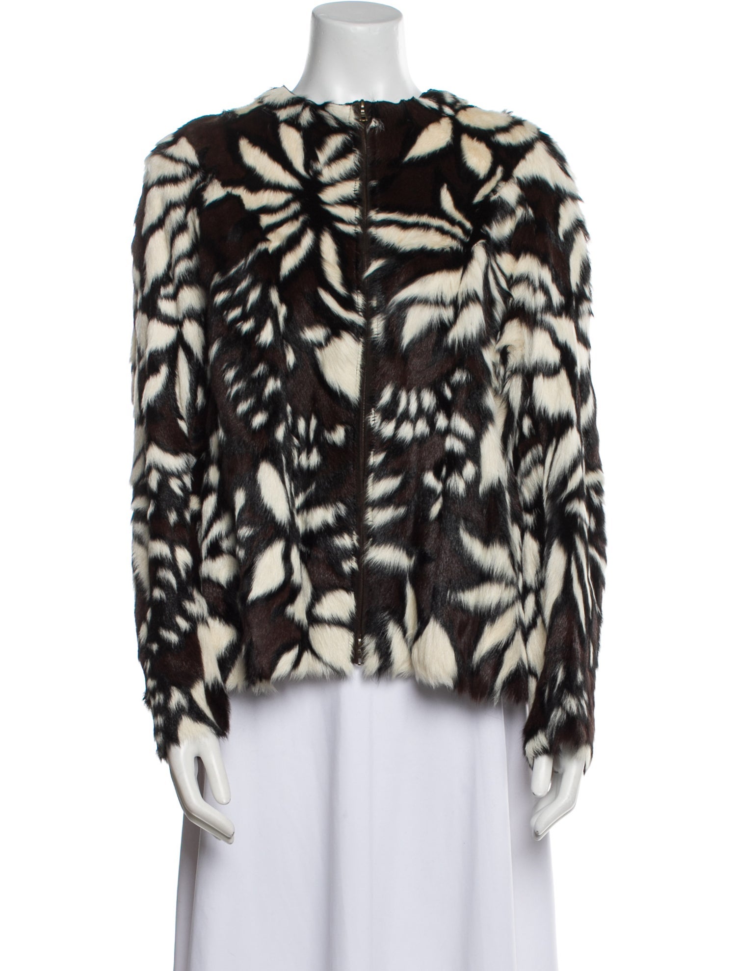 Marni Goat Fur Printed Fur Jacket
