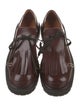 Marni Leather Fringe Trim Accent Loafers