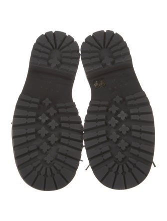 Marni Leather Fringe Trim Accent Loafers