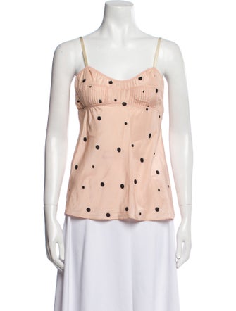 Marni Silk Polka Dot Print Top