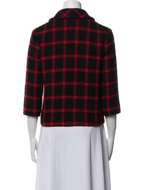 Marni Virgin Wool Plaid Print Blazer
