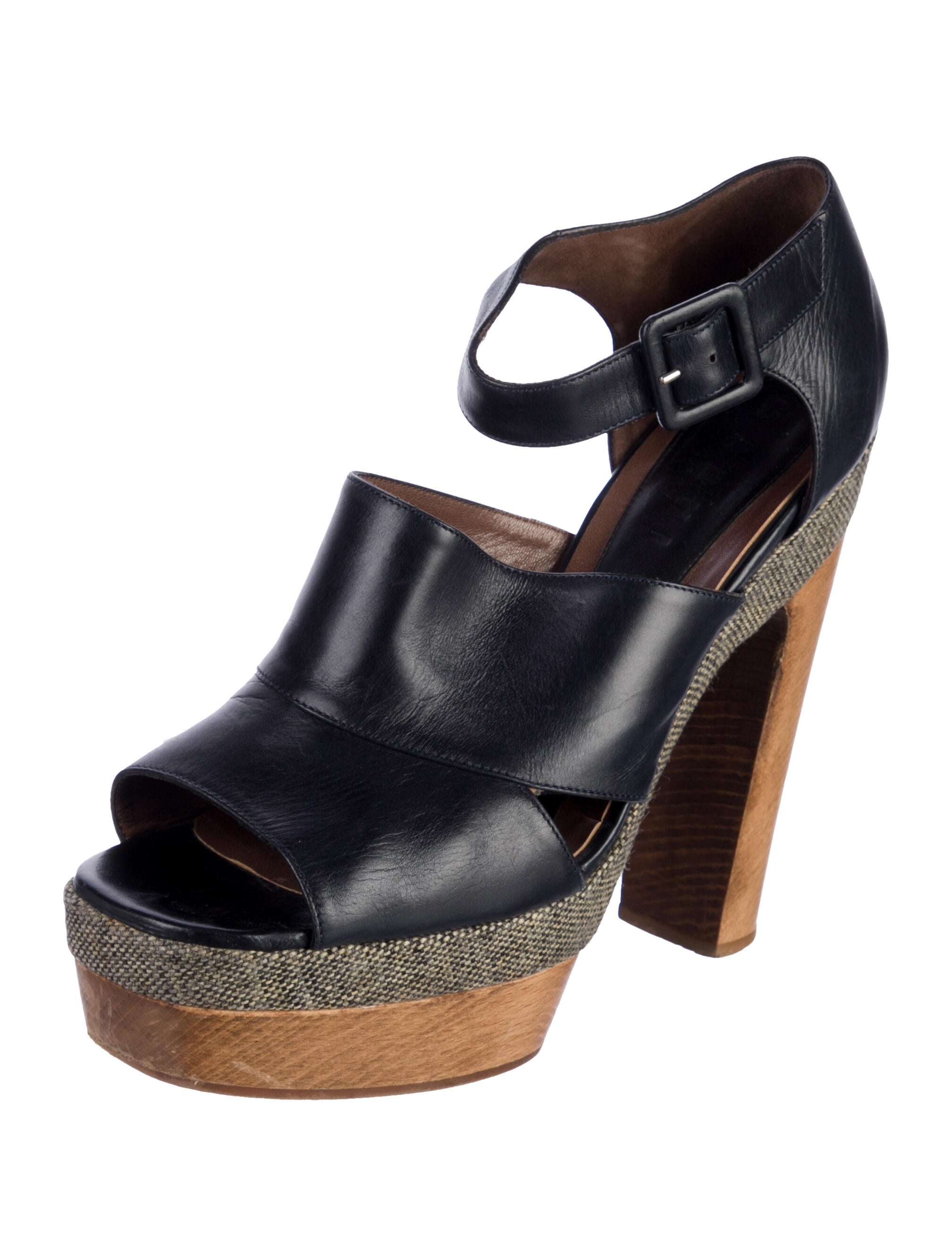 Marni Leather T-Strap Pumps