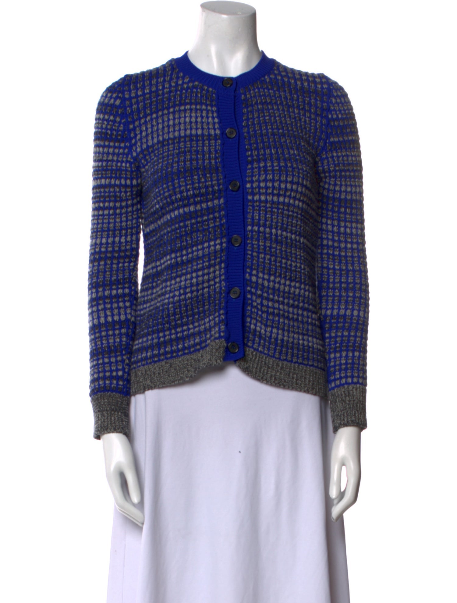 Marni Plaid Print Crew Neck Sweater