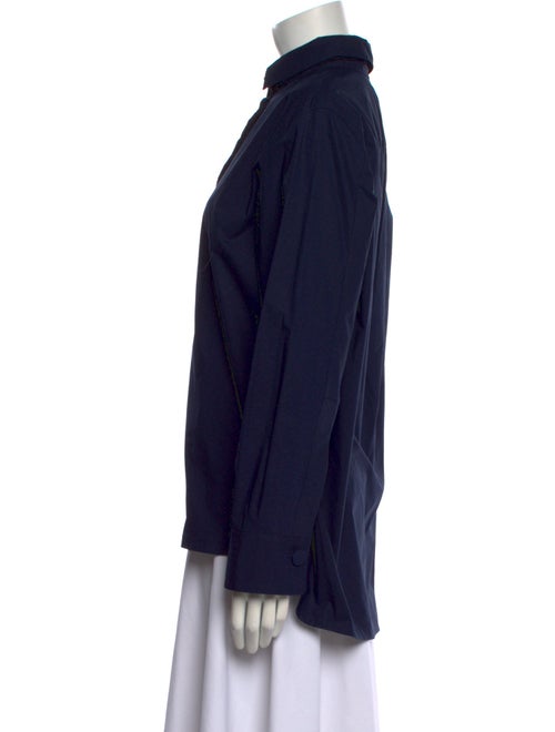 Marni Mock Neck Long Sleeve Button-Up Top