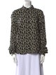 Marni Printed Mock Neck Blouse