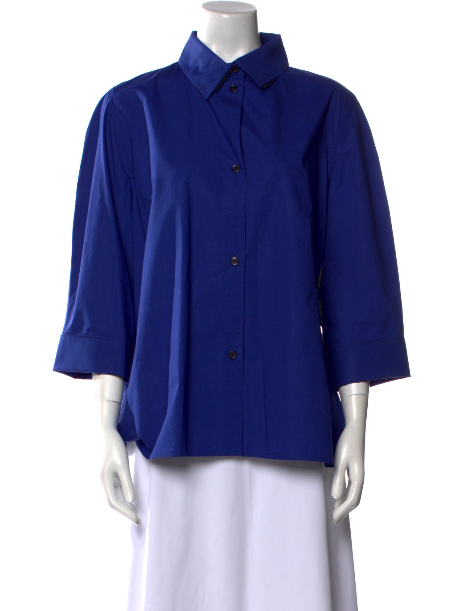 Marni Three-Quarter Sleeve Button-Up Top