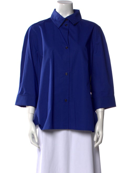 Marni Three-Quarter Sleeve Button-Up Top