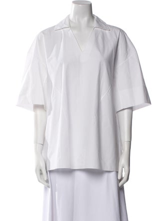 Marni V-Neck Short Sleeve Blouse