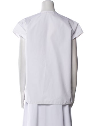 Marni V-Neck Short Sleeve Blouse