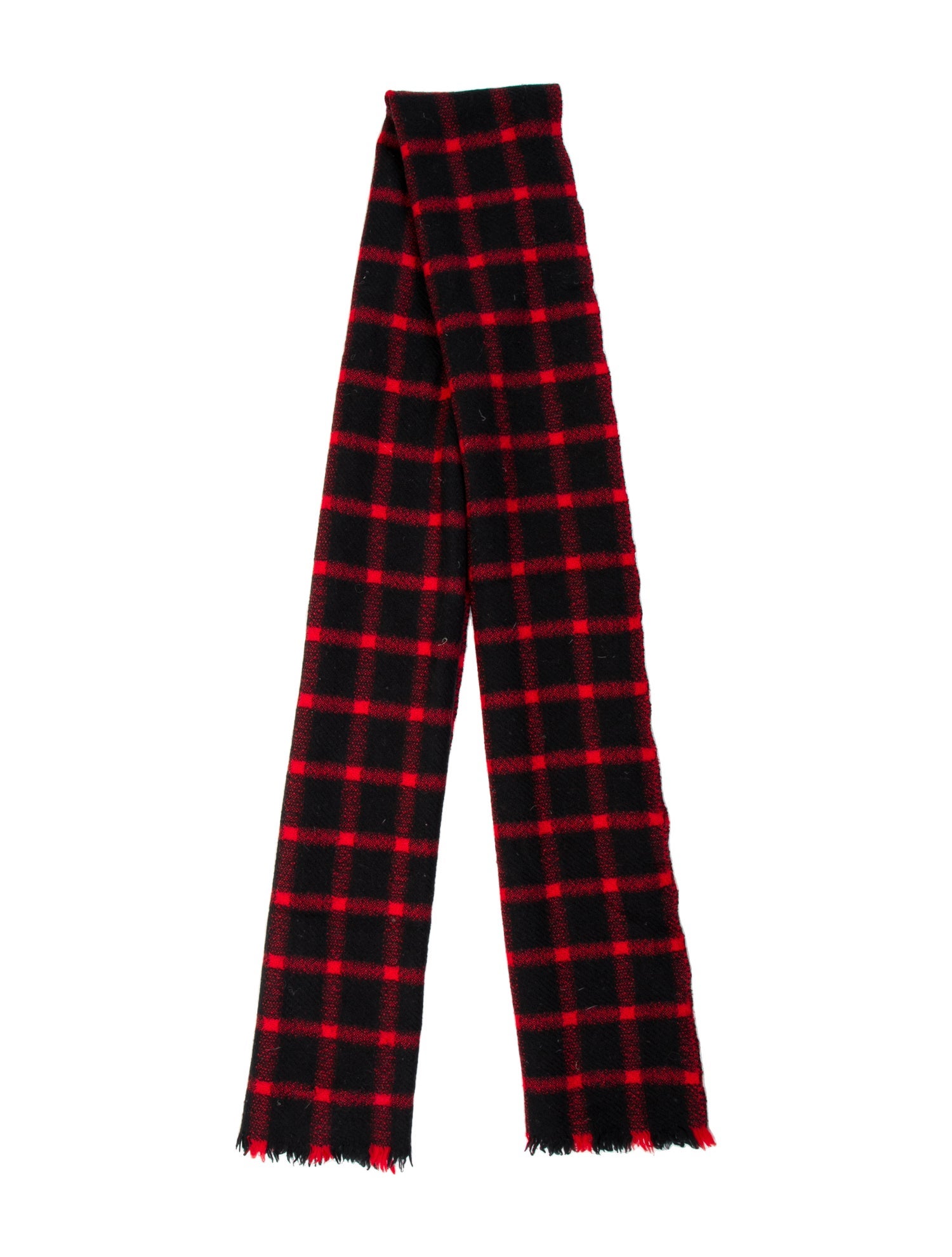 Marni Virgin Wool Plaid Print Scarf