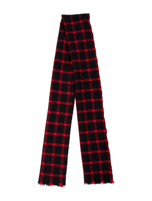 Marni Virgin Wool Plaid Print Scarf