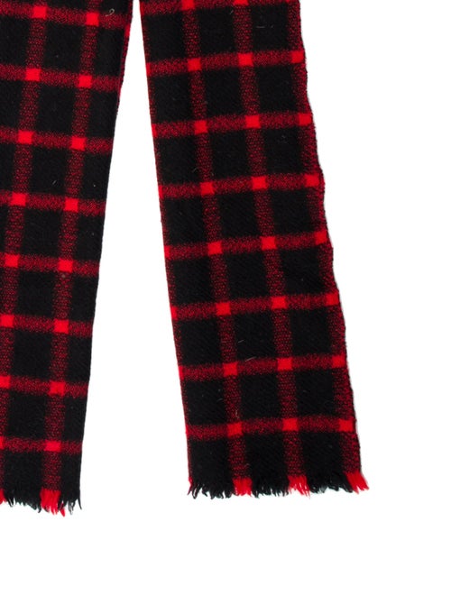 Marni Virgin Wool Plaid Print Scarf