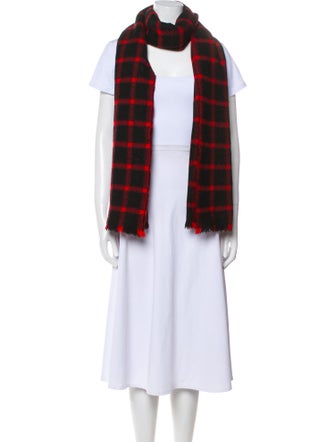 Marni Virgin Wool Plaid Print Scarf