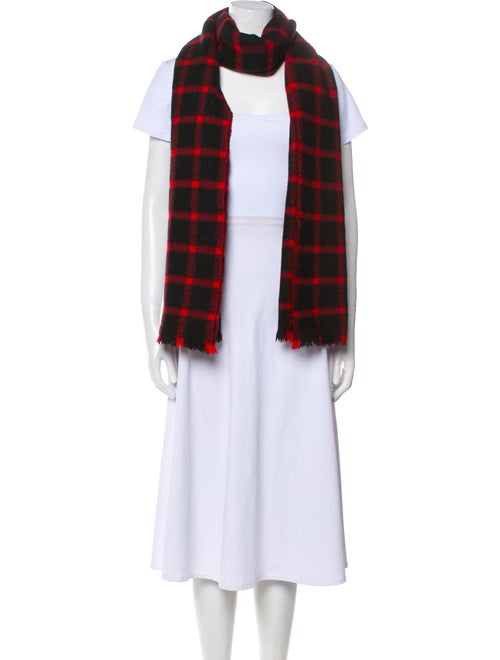 Marni Virgin Wool Plaid Print Scarf